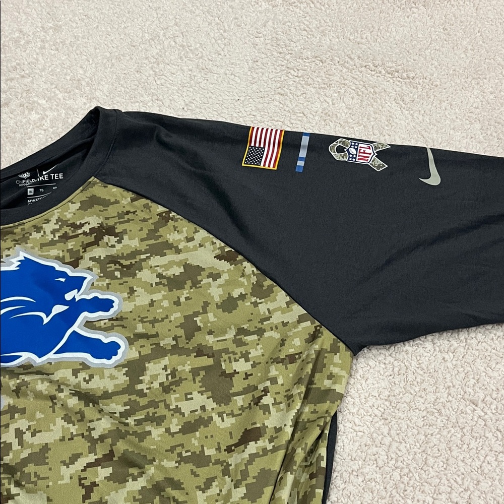 NWT Nike NFL Salute To Service Detroit Lions Men’s Dri-FIT T-Shirt Size XL - Picture 3 of 6